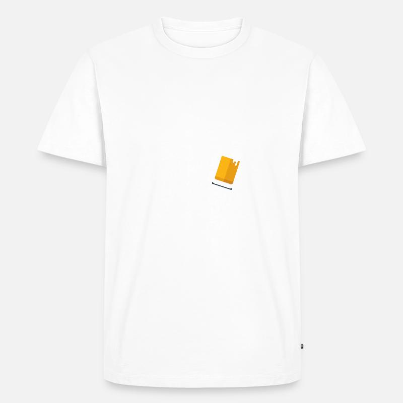 scheere stein paar bier - Männer Premium Bio T-Shirt - Weiß