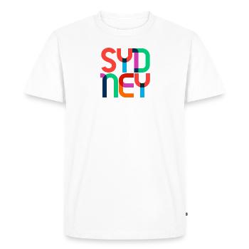 Sydney Australia CMYK Pop Art Style - Men's Premium Organic T-Shirt - white - Front - Nico (187cm)