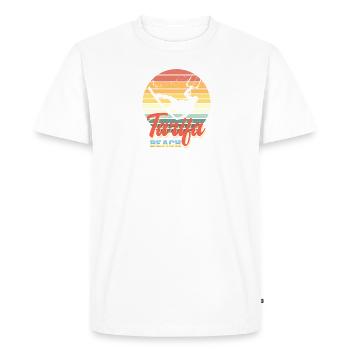 Kite Surfing Design with Kiteboard Surfer - Men's Premium Organic T-Shirt - white - Front - Nico (187cm)