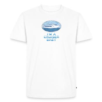 Drôle de dicton pour les croisières je suis un croiseur - T-shirt Premium bio Homme - blanc - Devant - Nico (187cm)