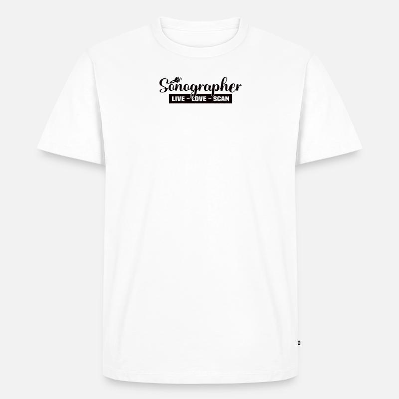 Kardio Sonograph Ultraschalltechniker Sonograph - Männer Premium Bio T-Shirt - Weiß