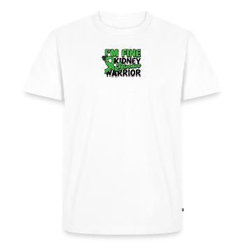 Im fine Kidney Disease Warrior - combattant - T-shirt Premium bio Homme - blanc - Devant - Nico (187cm)
