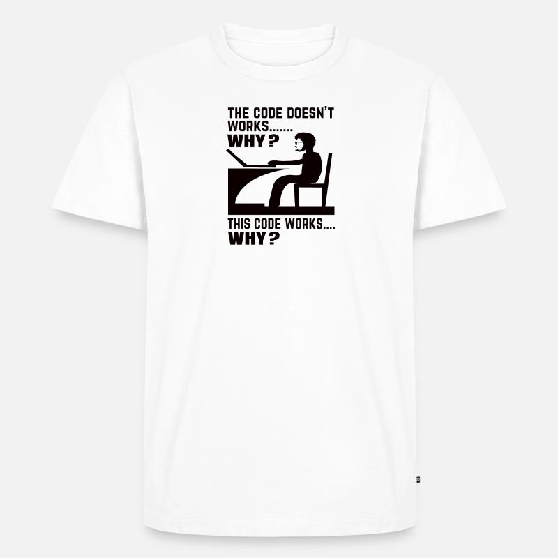 Softwareentwickler Programmierer Geschenk - Männer Premium Bio T-Shirt - Weiß