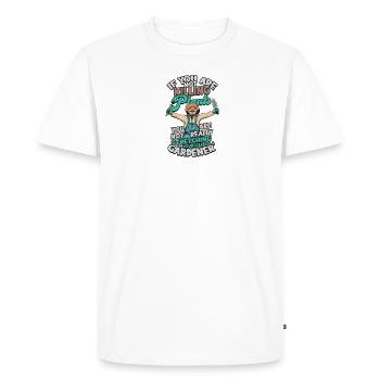 If you are not killing plants, you are not really - Men's Premium Organic T-Shirt - white - Front - Nico (187cm)