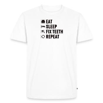 Dental assistant Dentist Tooth - Men's Premium Organic T-Shirt - white - Front - Nico (187cm)