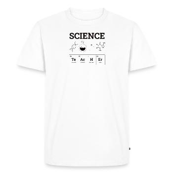 Chemistry Chemist Scientist Teacher Master - Men's Premium Organic T-Shirt - white - Front - Nico (187cm)