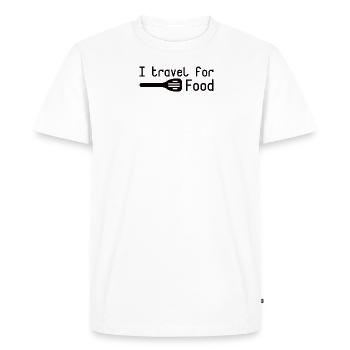Restaurant Testeur Travel Food - T-shirt Premium bio Homme - blanc - Devant - Nico (187cm)
