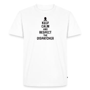 Meilleur devis de répartiteur Profession de cadeau Logistique - T-shirt Premium bio Homme - blanc - Devant - Nico (187cm)
