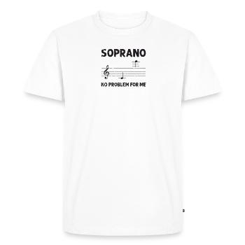 Soprano Pas de problème pour moi - harmoniser - T-shirt Premium bio Homme - blanc - Devant - Nico (187cm)