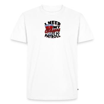 J’ai besoin de mes lunettes pour faire de la paie - paie - T-shirt Premium bio Homme - blanc - Devant - Nico (187cm)