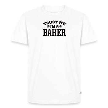 Baker the original Funny bakery - Men's Premium Organic T-Shirt - white - Front - Nico (187cm)