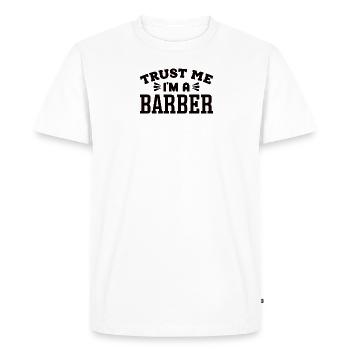 Proud Barber Barber Men's Barber Barbers - Men's Premium Organic T-Shirt - white - Front - Nico (187cm)