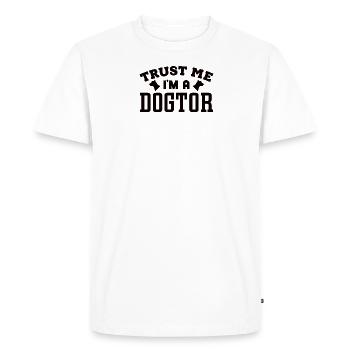 Docteur Wortspiel chien médecin vétérinaire cadeau - T-shirt Premium bio Homme - blanc - Devant - Nico (187cm)