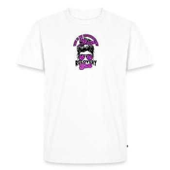 Ceci est ma chemise de récupération d’hystérectomie - récupération - T-shirt Premium bio Homme - blanc - Devant - Nico (187cm)