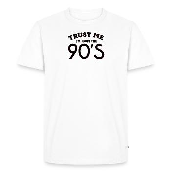 90s nineties childhood - Men's Premium Organic T-Shirt - white - Front - Nico (187cm)