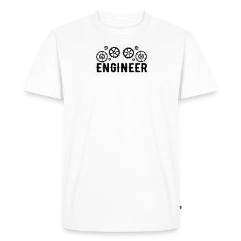 Engineer Brain Mechanical Engineering Electrical Engineering Math - Men's Premium Organic T-Shirt - white - Front - Nico (187cm)