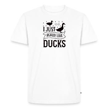 Duck family Rubber ducks Bathing duck Duck - Men's Premium Organic T-Shirt - white - Front - Nico (187cm)