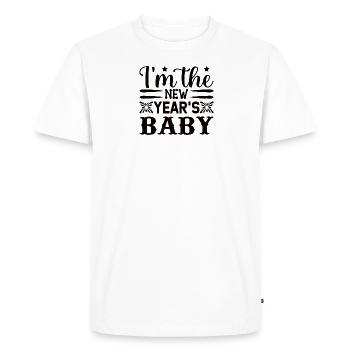 Baby Mama Réveillon du Nouvel An Nouveau-né Né Nouvel An - T-shirt Premium bio Homme - blanc - Devant - Nico (187cm)