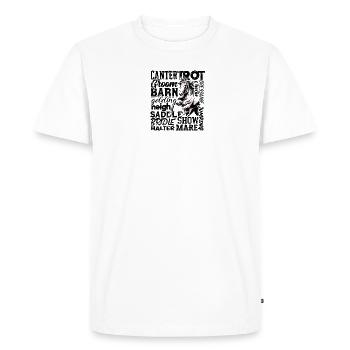 Cantertrot Groom Barn Dressage Neigh Horse - Men's Premium Organic T-Shirt - white - Front - Nico (187cm)
