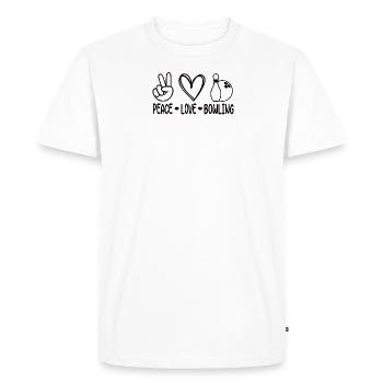 Bowling drôle Dicton Bowler Dictons Cadeau - T-shirt Premium bio Homme - blanc - Devant - Nico (187cm)