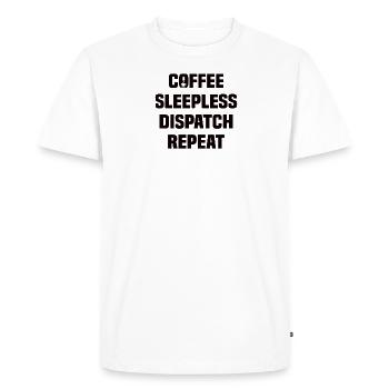 Meilleur répartiteur disant la logistique de la profession du café - T-shirt Premium bio Homme - blanc - Devant - Nico (187cm)