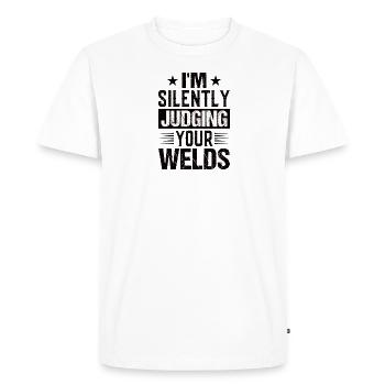 Welder Profession Heat Steel Gas TIG MAG Welding - Men's Premium Organic T-Shirt - white - Front - Nico (187cm)
