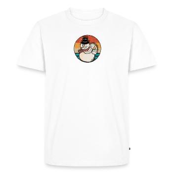Noël amusant bonhomme de neige en colère - drôle de bonhomme de neige - T-shirt Premium bio Homme - blanc - Devant - Nico (187cm)