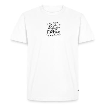 ray of sunshine fun - funny saying design - Men's Premium Organic T-Shirt - white - Front - Nico (187cm)