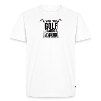 Golfeur Grand-père Golfeur Golf Sport Golf Club Retraité - T-shirt Premium bio Homme - blanc - Devant - Nico (187cm)