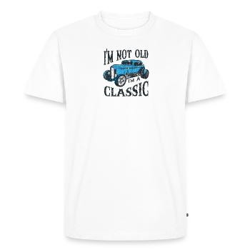 Je ne suis pas vieux, je suis une voiture classique - classique - T-shirt Premium bio Homme - blanc - Devant - Nico (187cm)