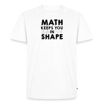 Math teacher Mathematical formula Geometry teacher - Men's Premium Organic T-Shirt - white - Front - Nico (187cm)