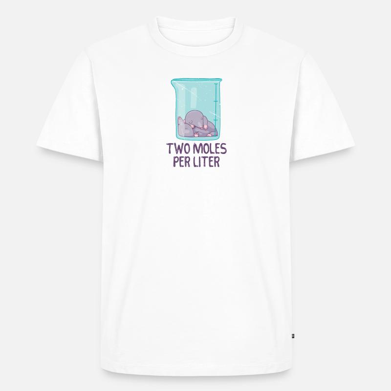 Zwei Mole pro Liter - Mol - Männer Premium Bio T-Shirt - Weiß