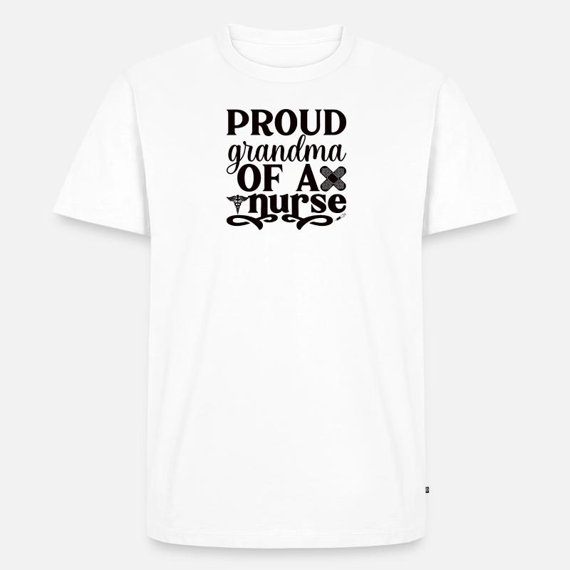 Oma Einer Krankenschwester Oma Krankenpflegerin - Männer Premium Bio T-Shirt - Weiß