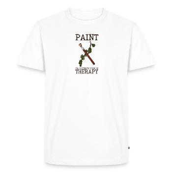 La peinture - la forme ultime de thérapie - Peintres - T-shirt Premium bio Homme - blanc - Devant - Nico (187cm)
