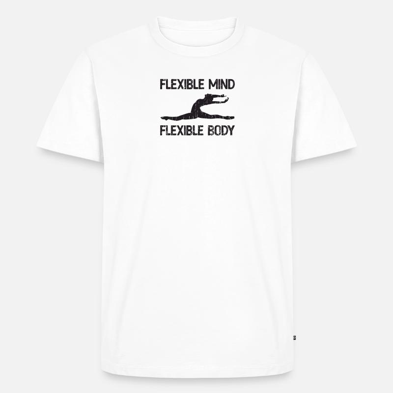 Flexibler Geist, flexibler Körper - Akrobatik - Männer Premium Bio T-Shirt - Weiß