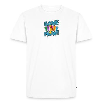 Game now! - Boardgames - Men's Premium Organic T-Shirt - white - Front - Nico (187cm)