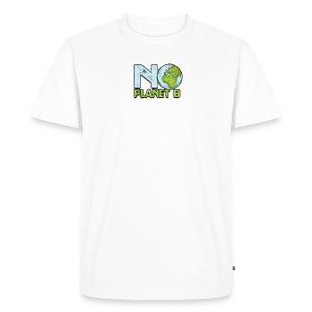 Pas de planète B - Plastique - T-shirt Premium bio Homme - blanc - Devant - Nico (187cm)