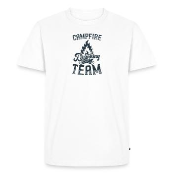Campfire Drinking Team Camping Camper - Men's Premium Organic T-Shirt - white - Front - Nico (187cm)