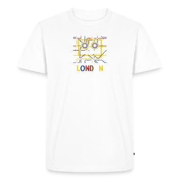London Tube Map Underground Tape Style London - Men's Premium Organic T-Shirt - white - Front - Nico (187cm)