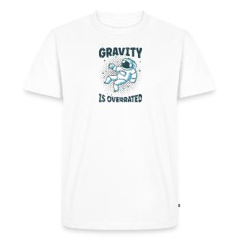 Gravity is Overrated - Space - Men's Premium Organic T-Shirt - white - Front - Nico (187cm)