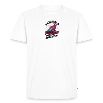 I kissed a parrot and I liked it - Parrots - Men's Premium Organic T-Shirt - white - Front - Nico (187cm)