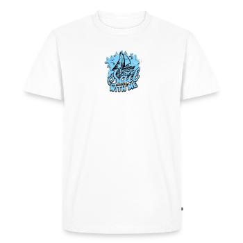 Naviguez avec moi - Croisière - T-shirt Premium bio Homme - blanc - Devant - Nico (187cm)