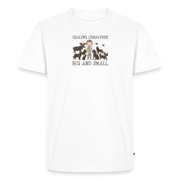 Guérir les créatures, grandes et petites - Vétérinaire - T-shirt Premium bio Homme - blanc - Devant - Nico (187cm)
