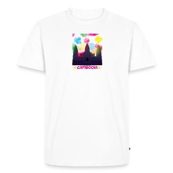 Cambodge Khmer Nouvel An Choul Chnam I Cadeau - T-shirt Premium bio Homme - blanc - Devant - Nico (187cm)