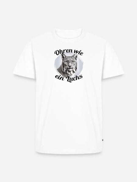 Ohren wie ein Luchs - Männer Premium Bio T-Shirt - Weiß