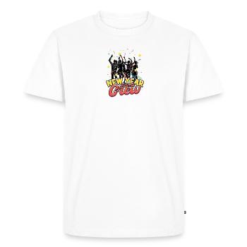 Nouvel An, même équipage - Réveillon du Nouvel An - T-shirt Premium bio Homme - blanc - Devant - Nico (187cm)