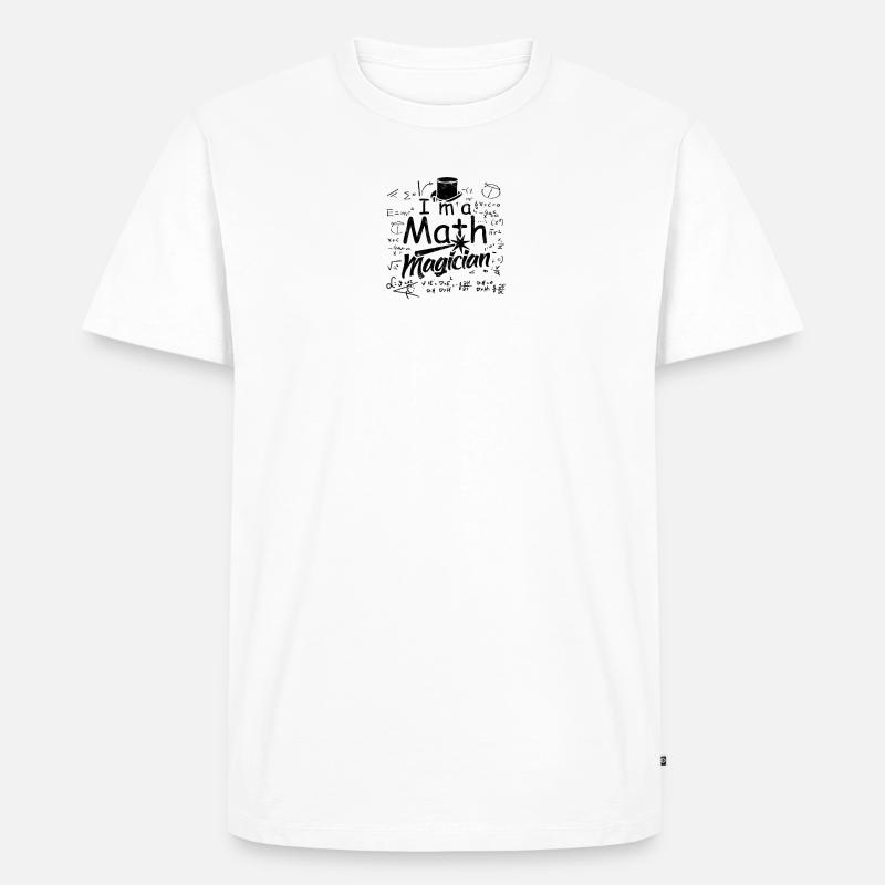 Ich bin ein Mathe-Magier - Math - Männer Premium Bio T-Shirt - Weiß