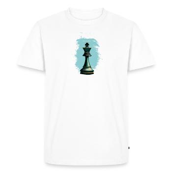 Chess King - Men's Premium Organic T-Shirt - white - Front - Nico (187cm)