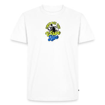 Embrassez la vie de vape - Fumée - T-shirt Premium bio Homme - blanc - Devant - Nico (187cm)