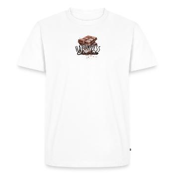 Happiness is chocolate - Chocolate - Men's Premium Organic T-Shirt - white - Front - Nico (187cm)